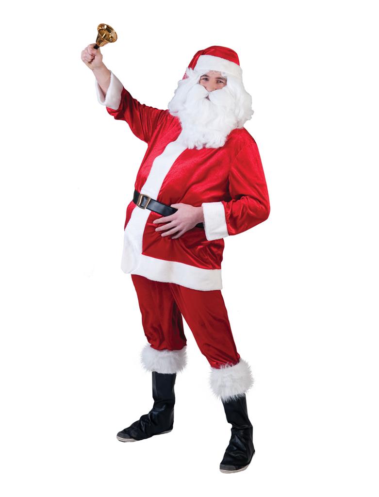 Kerstman fluweel - Willaert, verkleedkledij, carnavalkledij, carnavaloutfit, feestkledij, Kerstman, Kerst, Kerstboom, 25 december, Kerstmis, kerstavond, kerstman, kerstvrouw, helper